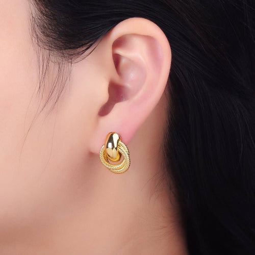 24K Gold Filled Textured Door Knocker Studs | Q490