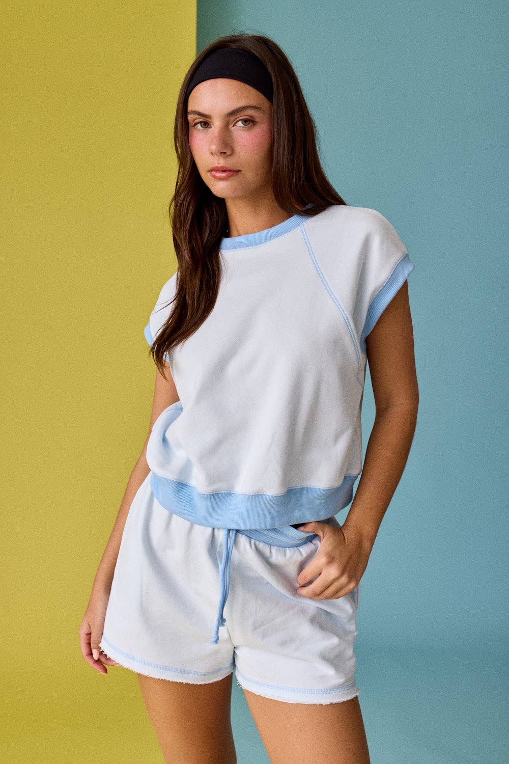 PX19315 Sleeveless Lounge Short Set Relaxed Fit