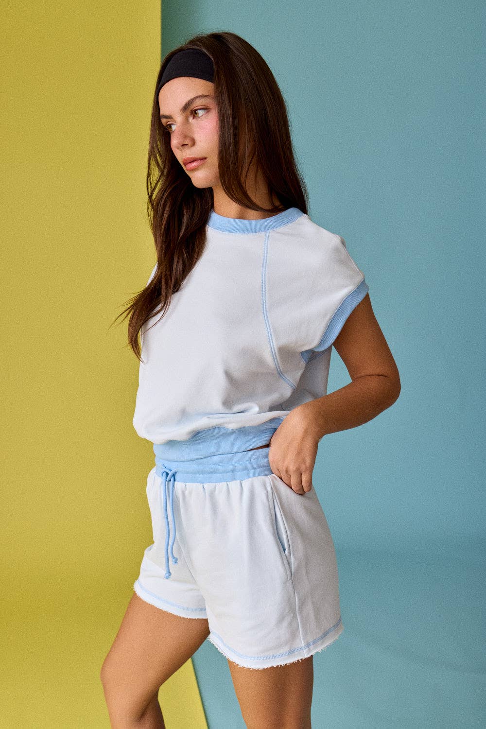 PX19315 Sleeveless Lounge Short Set Relaxed Fit